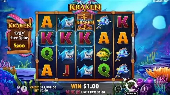 Gewinnlinien am Release The Kraken Slot